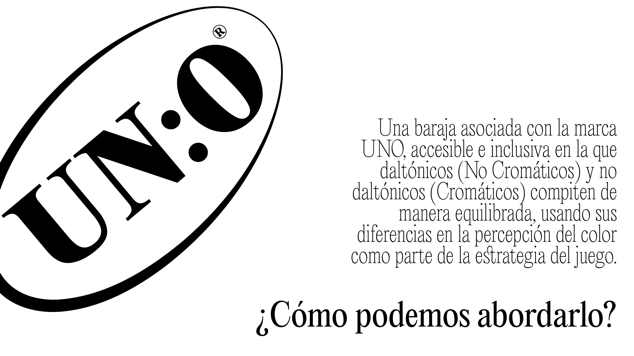 Explicación de la baraja de UNO interactiva cromática de NOCROM